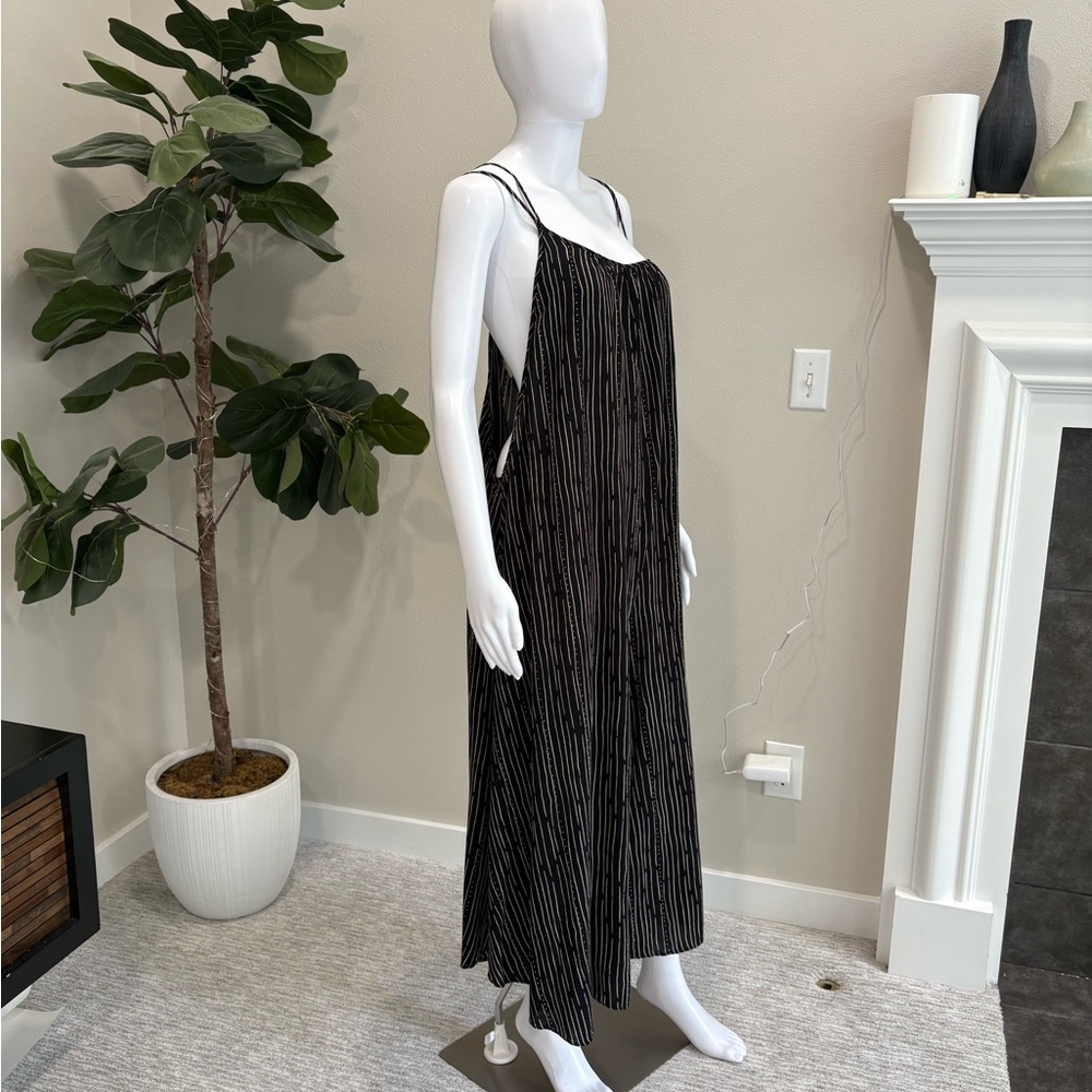 UO silence + noise Striped Wide Leg Cropped Overall Jumpsuit Size M Strappy Tank - Picture 8 of 16
